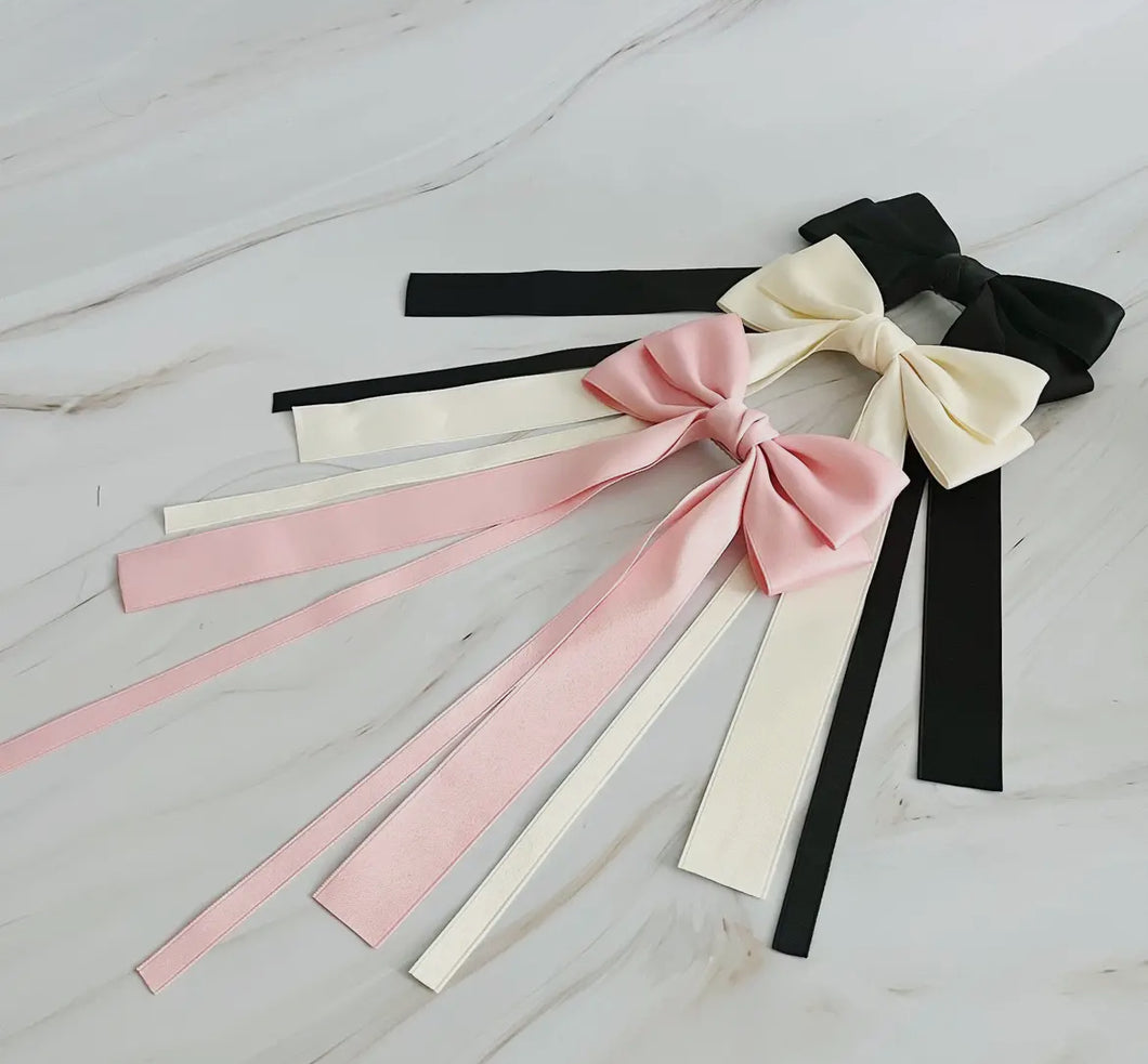 Double Bow Long Hair Clip