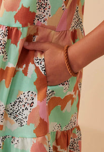 Abstract Leopard Dress