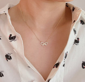 Shine Classy Bow Necklace