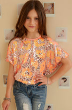 Load image into Gallery viewer, Leopard Coral Sequined Top
