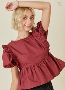 Peplum Ruffle Top Jr.