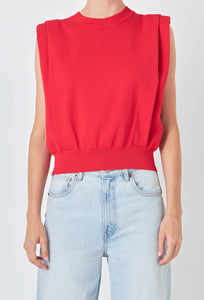 Shoulder Sleeveless Top