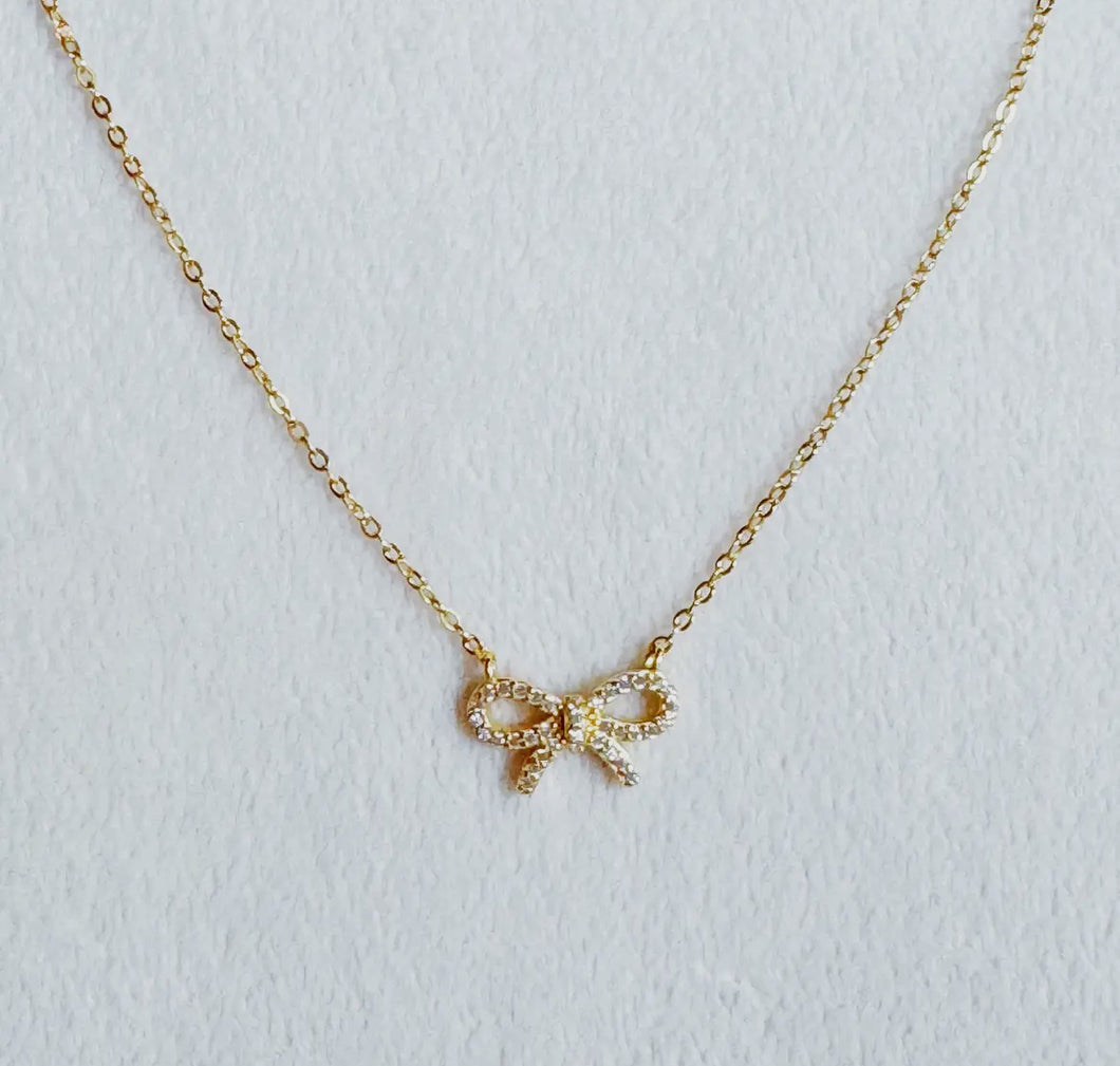 Shine Classy Bow Necklace