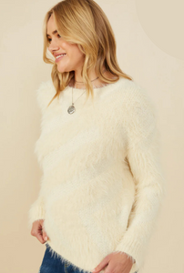 Faux Fur Pullover Sweater