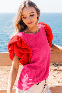 Waffle Knit Top