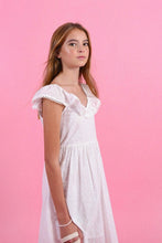 Load image into Gallery viewer, White Eyelet Ruffle Dress MM
